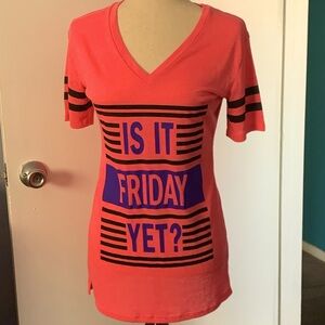 City Street Bright Pink “Is It Friday Yet?” Tee.
